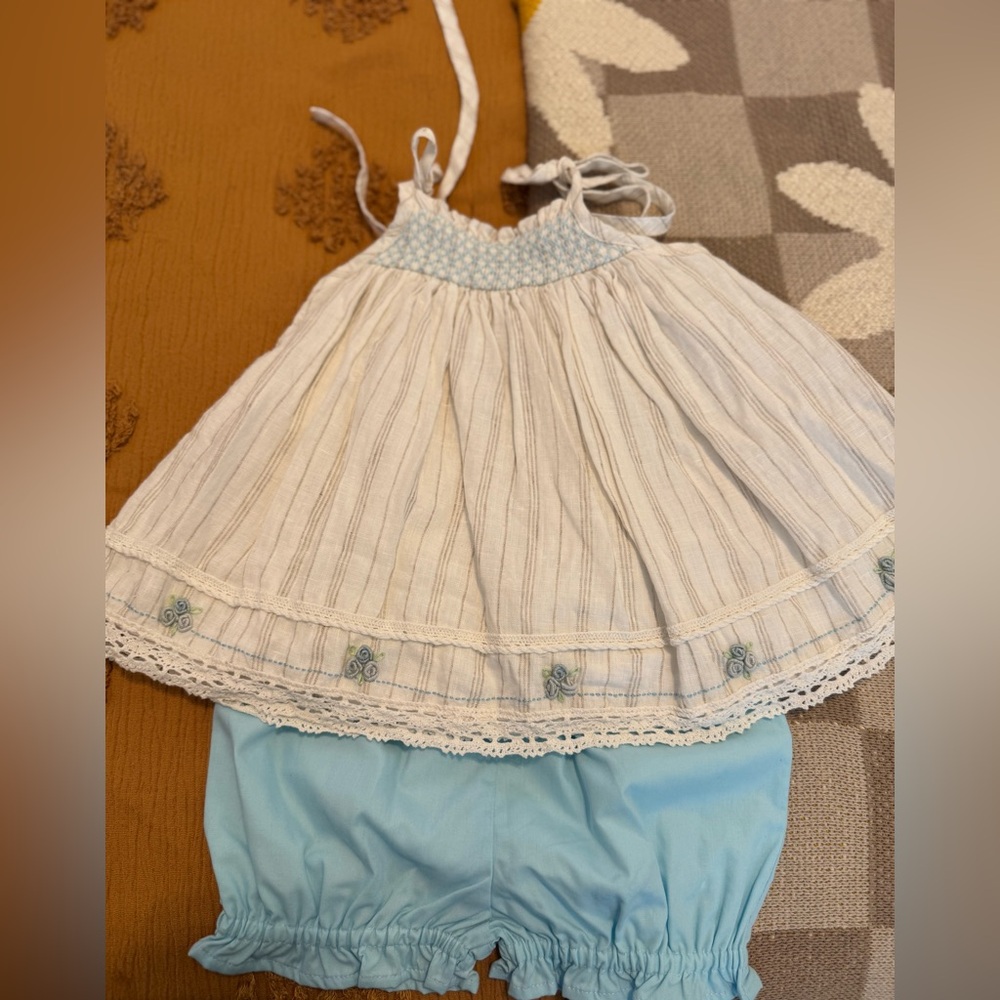 Blue and White Kids Matching Set